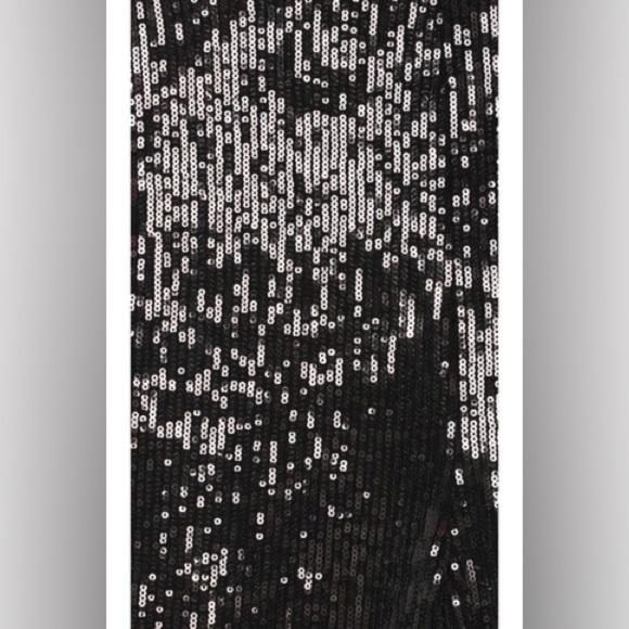 NBD x Marianna Hewitt Maeve Pant in Black high waist Sequin Flare sz Medium - Picture 5 of 11